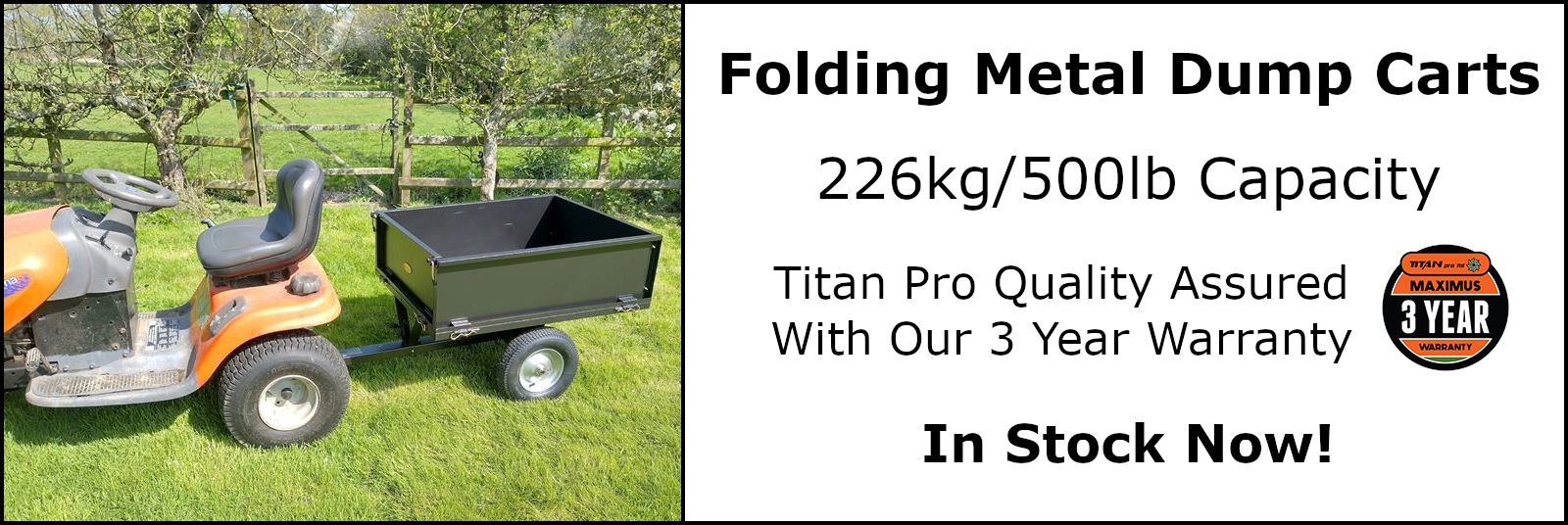 Folding Steel Tipping Trailers - Now In Stock