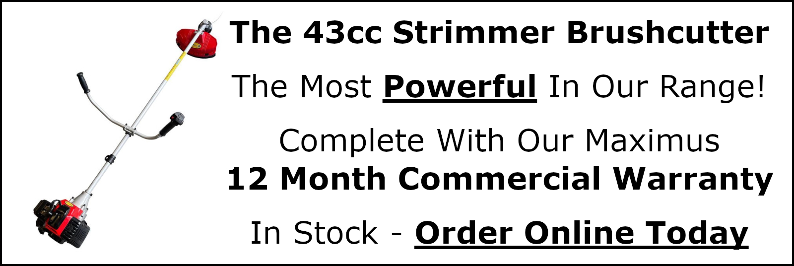 43cc Strimmer Brushcutter - Great for Professionals! In Stock Now.