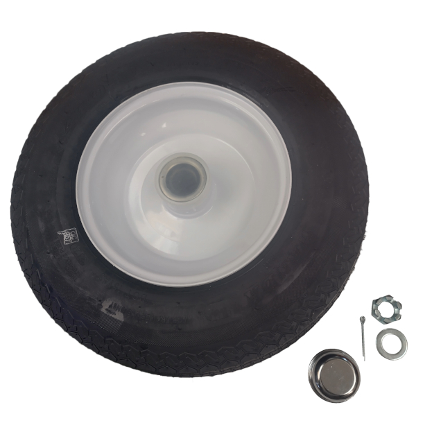 Order a Replacement wheel complete with fixings for our Titan Pro 16HP field topper/ATV mower.