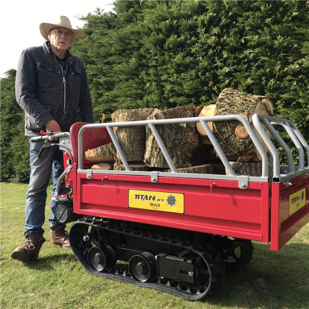 Order a Whatever you need to move the Mule is the hardworking tool for you With a huge maximum loading weight of 450KG it is well suited for moving logs ready to burn garden paving stones or just about anything else you need to transport - including our Titan Pro Beaver chipper